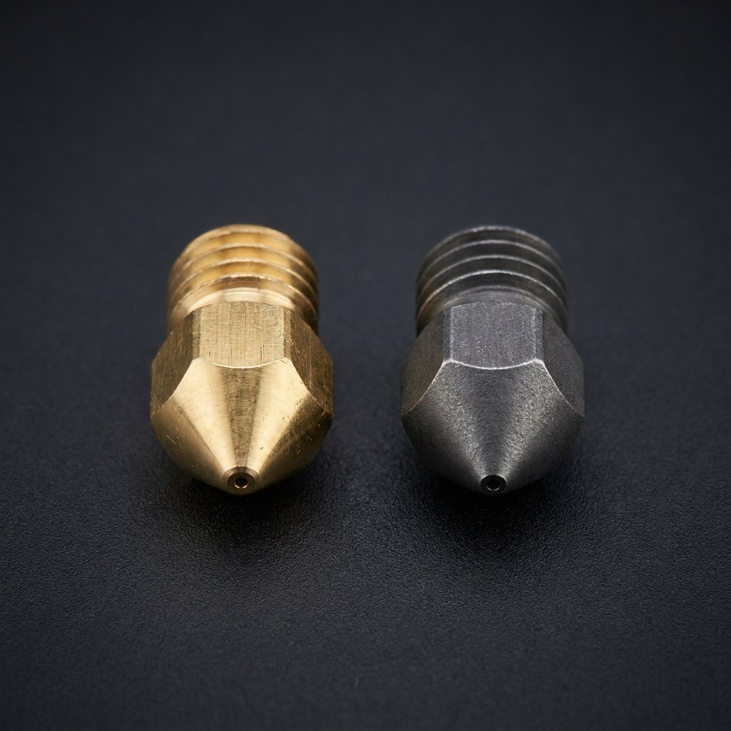 Comparação entre bico de latão e bico de aço endurecido para impressora 3D